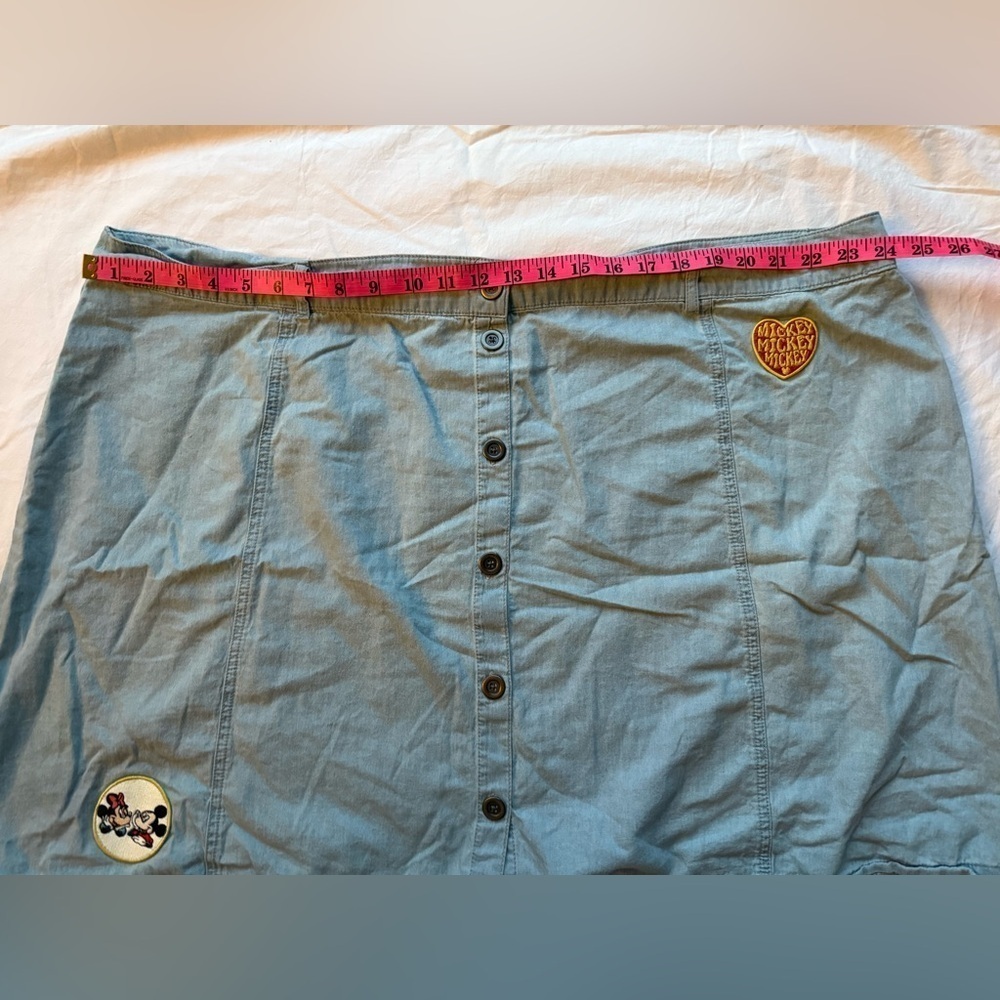 Disney Mickey and Minnie Denim Patch Skirt 3X - Picture 15 of 15